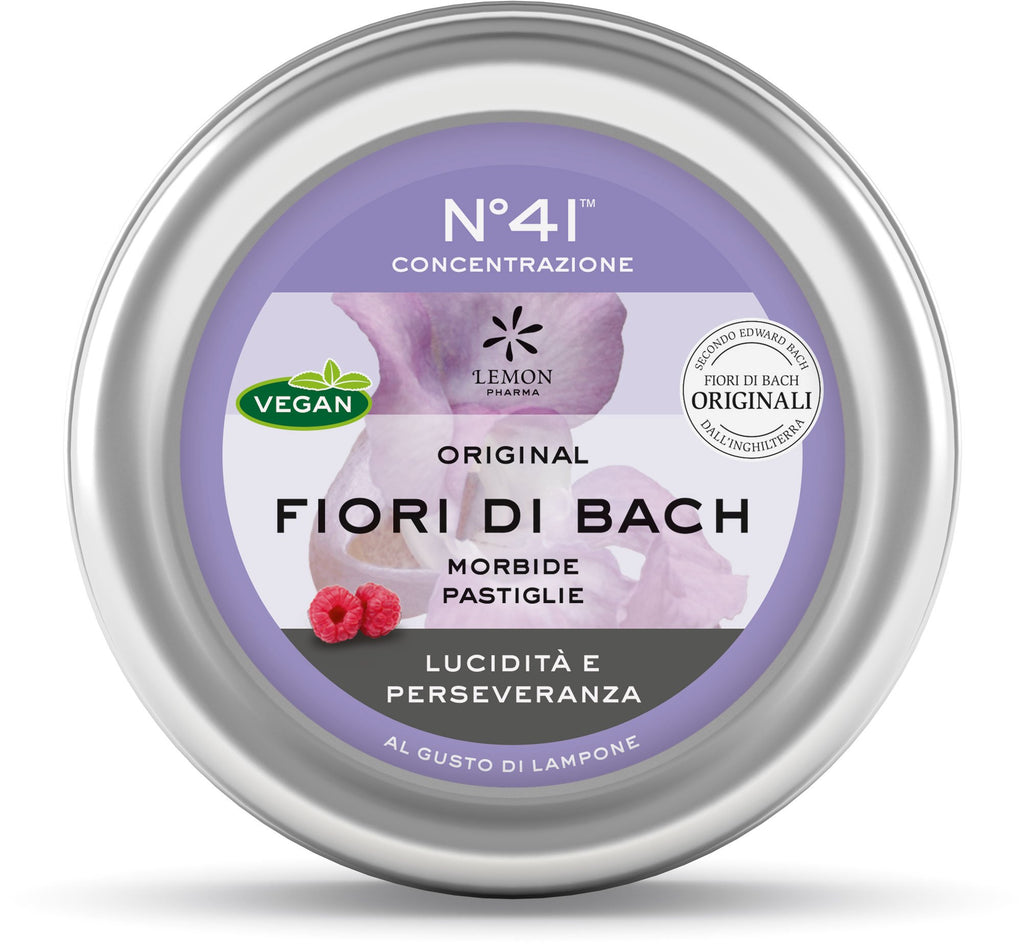 Fiori di Bach Pastiglie Nr 41 Nr. 41 Concentrazione Lucidità e perseveranza Lemon Pharma Dr. Bach vegan