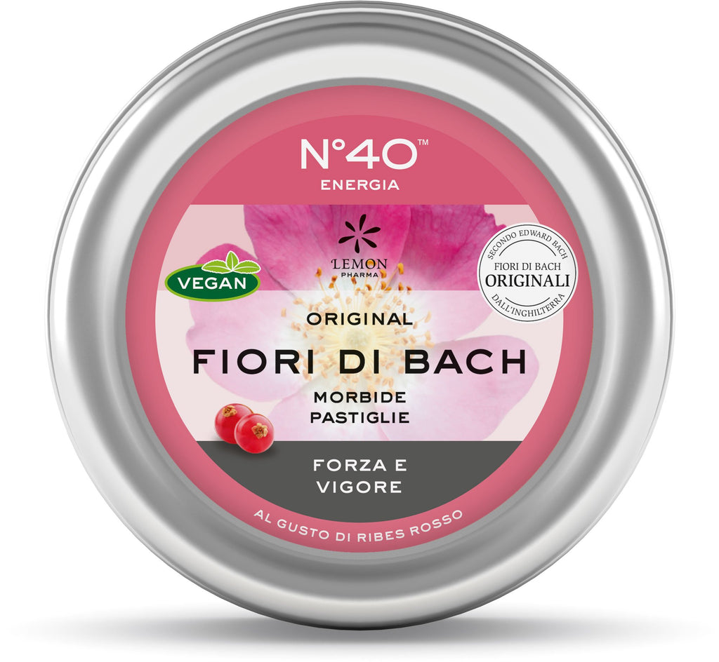 Nr. 40 Nr 40 Original Fiori DI Bach Morbide Pastigle Forza & Vigore Vegan Lemon Pharma