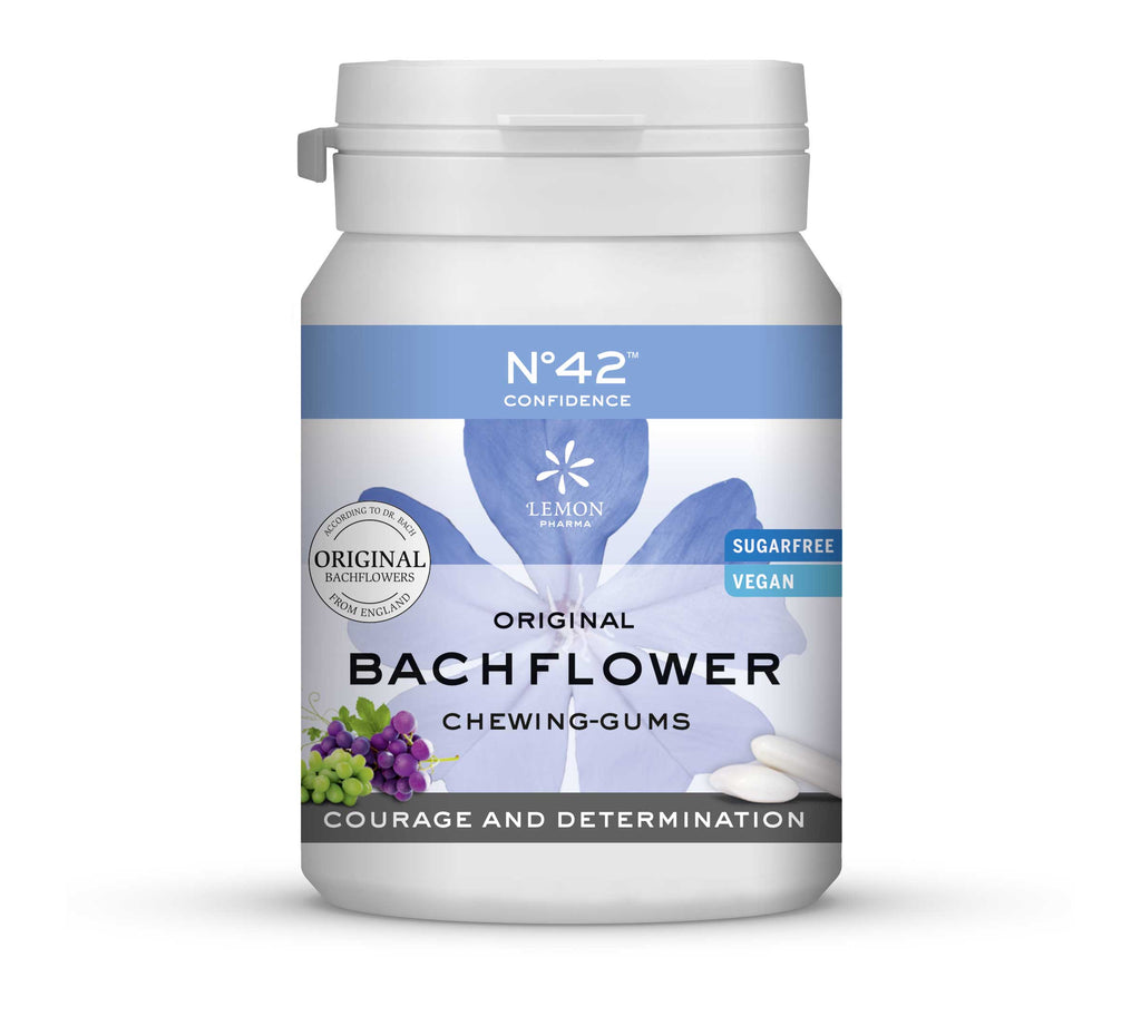 Bach flower Bach Bloesems Mélange d’E. Bach Fiori di Bach Flores de Bach chewing gum chewing-gum Kauwgom Gomma da masticare chicle Nr 42 Nr. 42 Confidence Lemon Pharma Dr. Bach