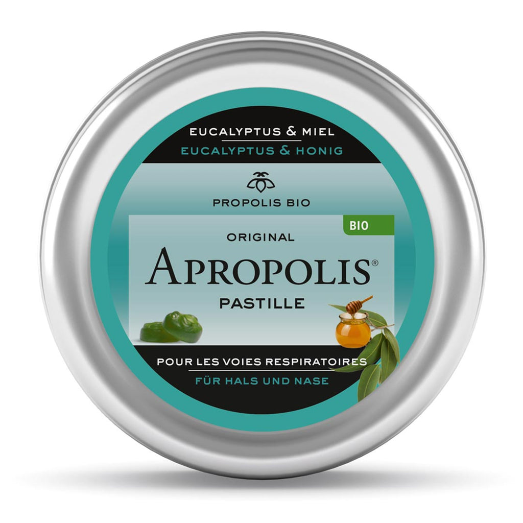 Propolis Pastille Apropolis Pastille Honey & Eucalyptus für Hals und Nase Lemon Pharma Pastille de propolis au goût de miel et d'eucalyptus Pastilla de propóleo con sabor a miel y eucalipto