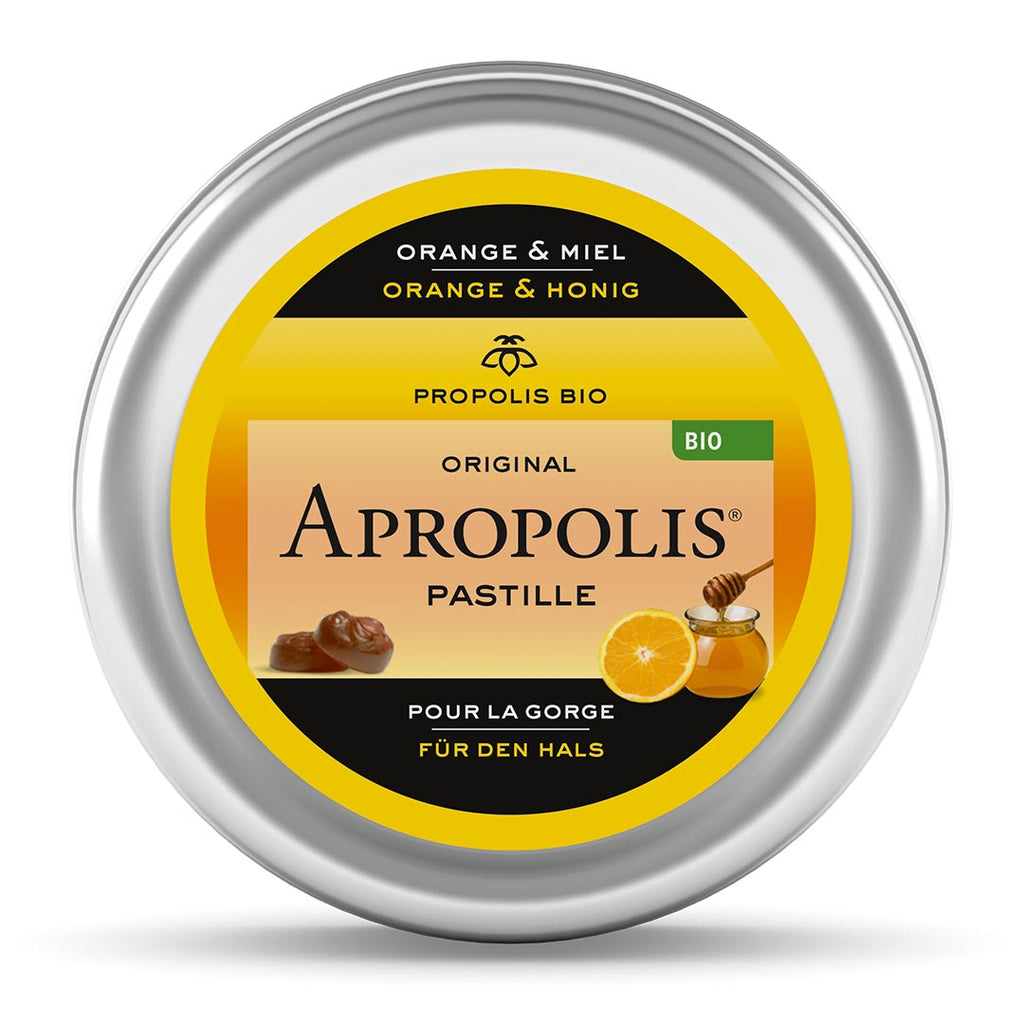 Propolis Pastille Apropolis Pastille Orange & Honey Pour la Gorge Für den Hals Lemon Pharma Pastille de propolis au goût de miel et d'orange Pastilla de propóleo con sabor a miel y naranja