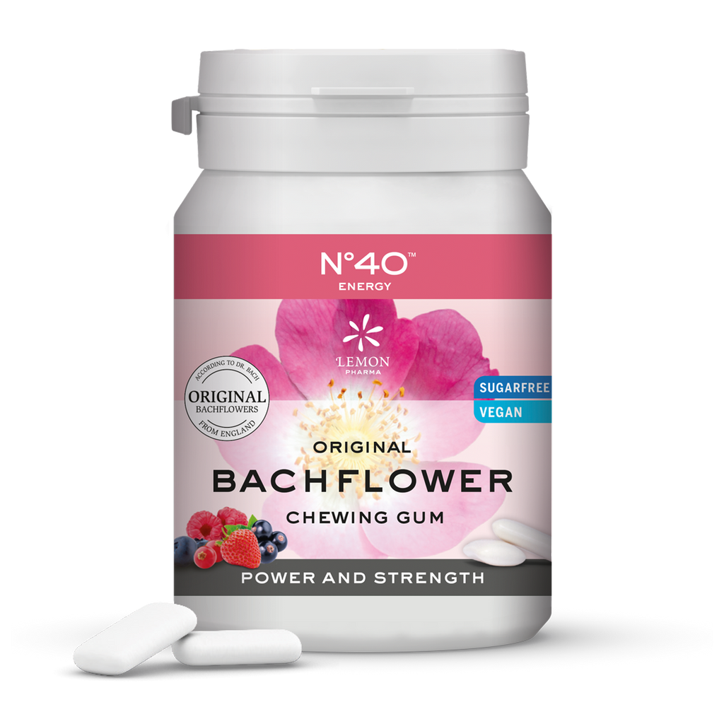 Bach flower Bach Bloesems Mélange d’E. Bach Fiori di Bach Flores de Bach chewing gum chewing-gum Kauwgom Gomma da masticare chicle Nr 40 Nr. 40 Energy Lemon Pharma Dr. Bach