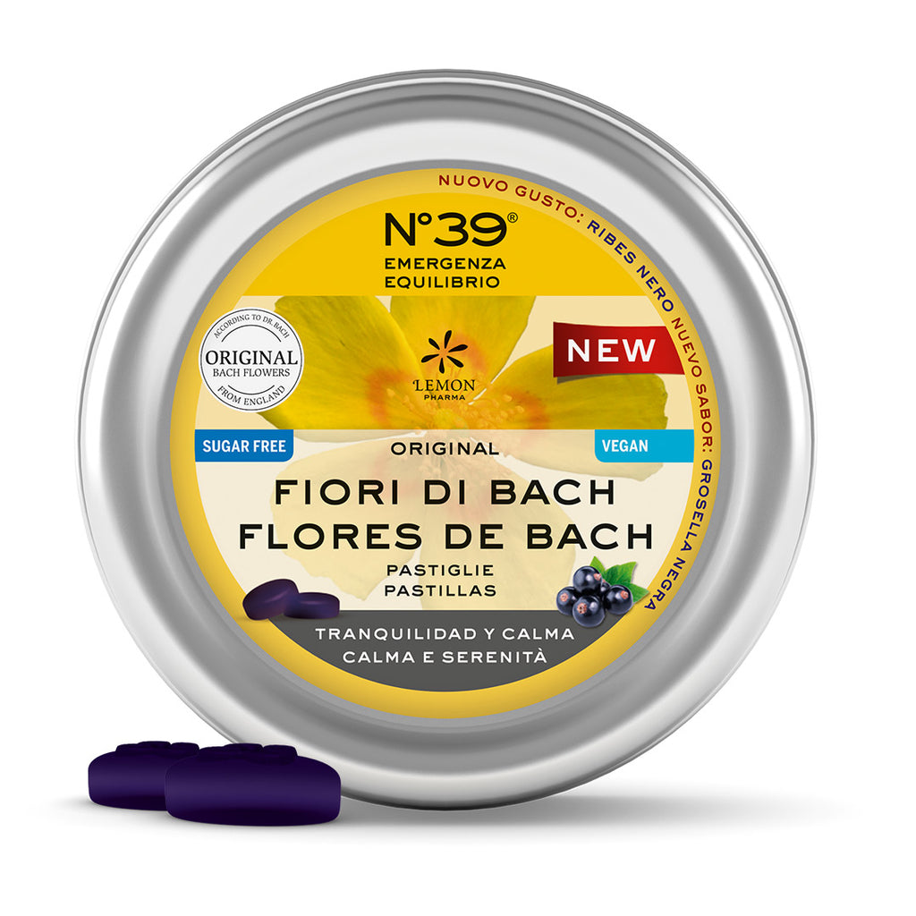 Flores de Bach Pastillas Tranquilidad y calma Nr. 39 Nr 39 Equilibrio Emergency Lemon Pharma Dr. Bach vegan   Fiori di Bach Pastiglie Calma E Serenità Nr 39 Nr. 39 Emergenza Lemon Pharma Dr. Bach vegan