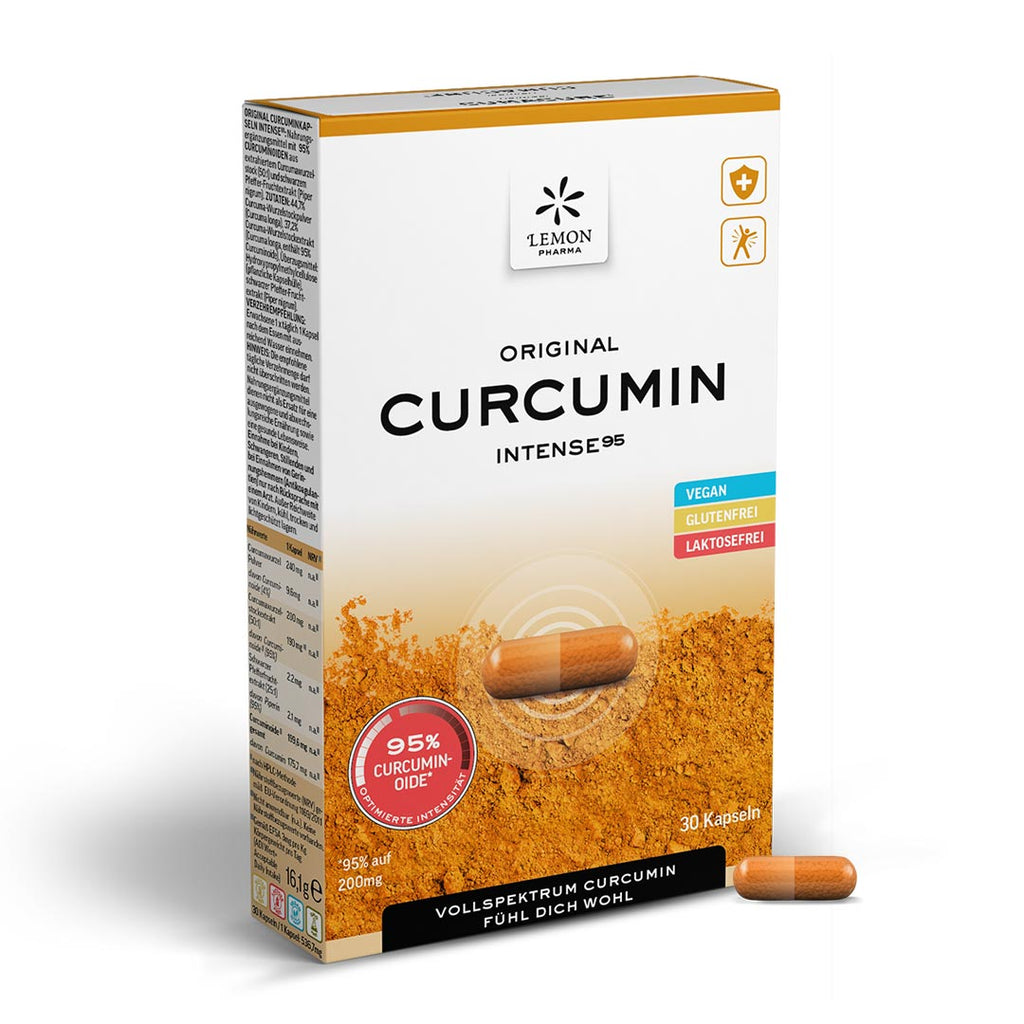Curcuma Kapseln Original Curcumin Intense Vegan Glutenfrei Laktosefrei Lemon Pharma