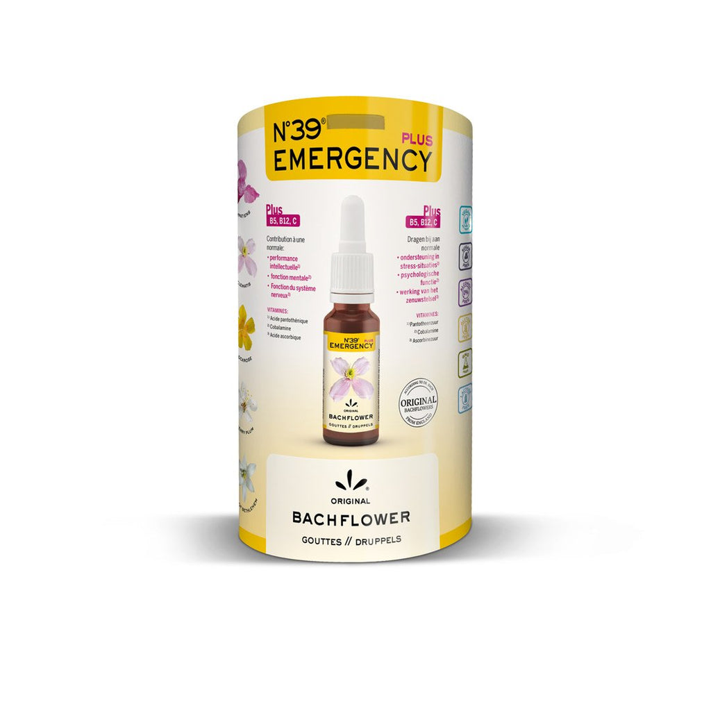 Mélange d’E. Bach Guottes Nr. 39 Nr 39 Emergency plus Vitamine B5, Vitamine B12, Vitamine C Lemon Pharma Dr. Bach 