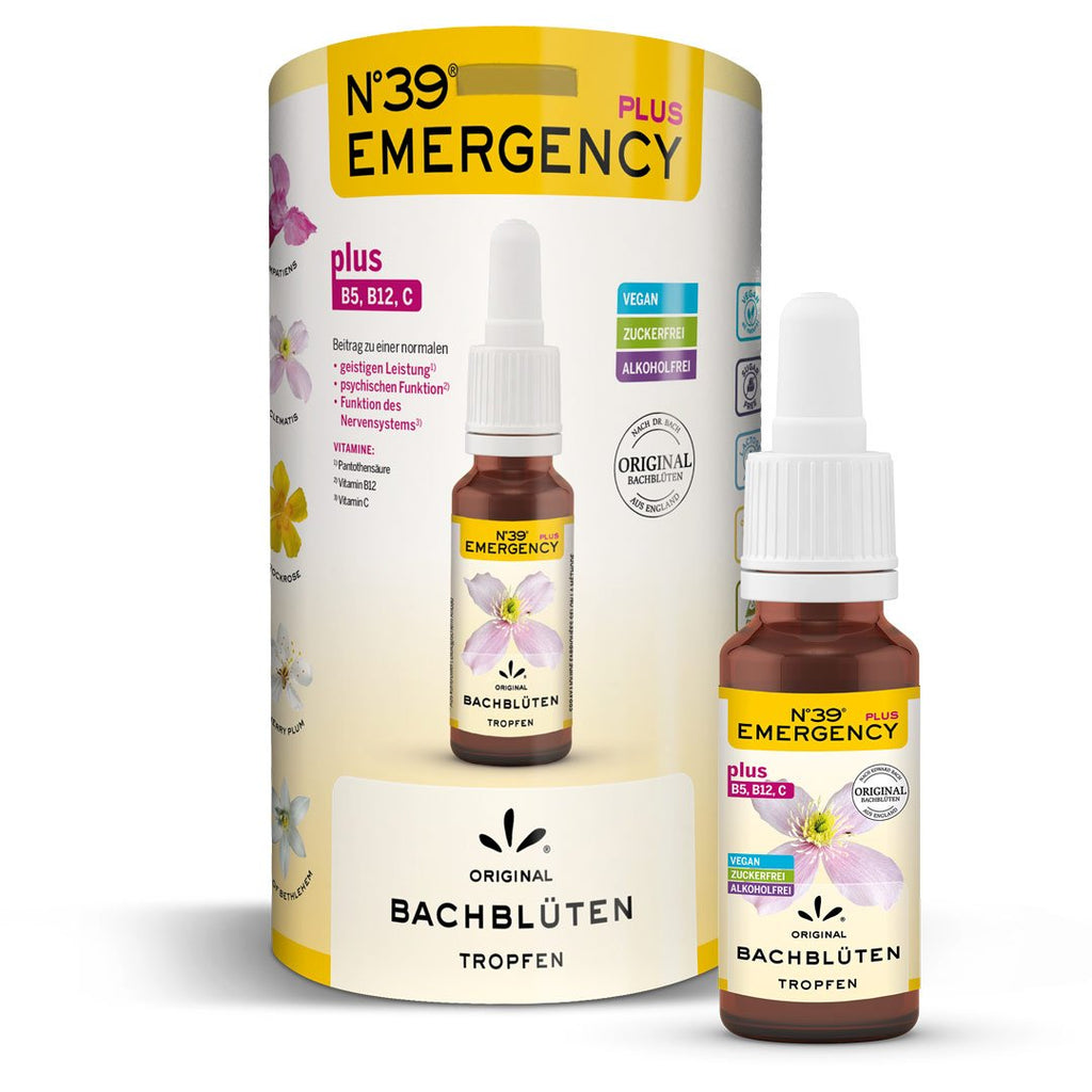Bachblüten Nr. 39 Nr 39 Emergency Plus Tropfen Vitamin B5, Vitamin B12, Vitamin C Lemon Pharma Dr. Bach