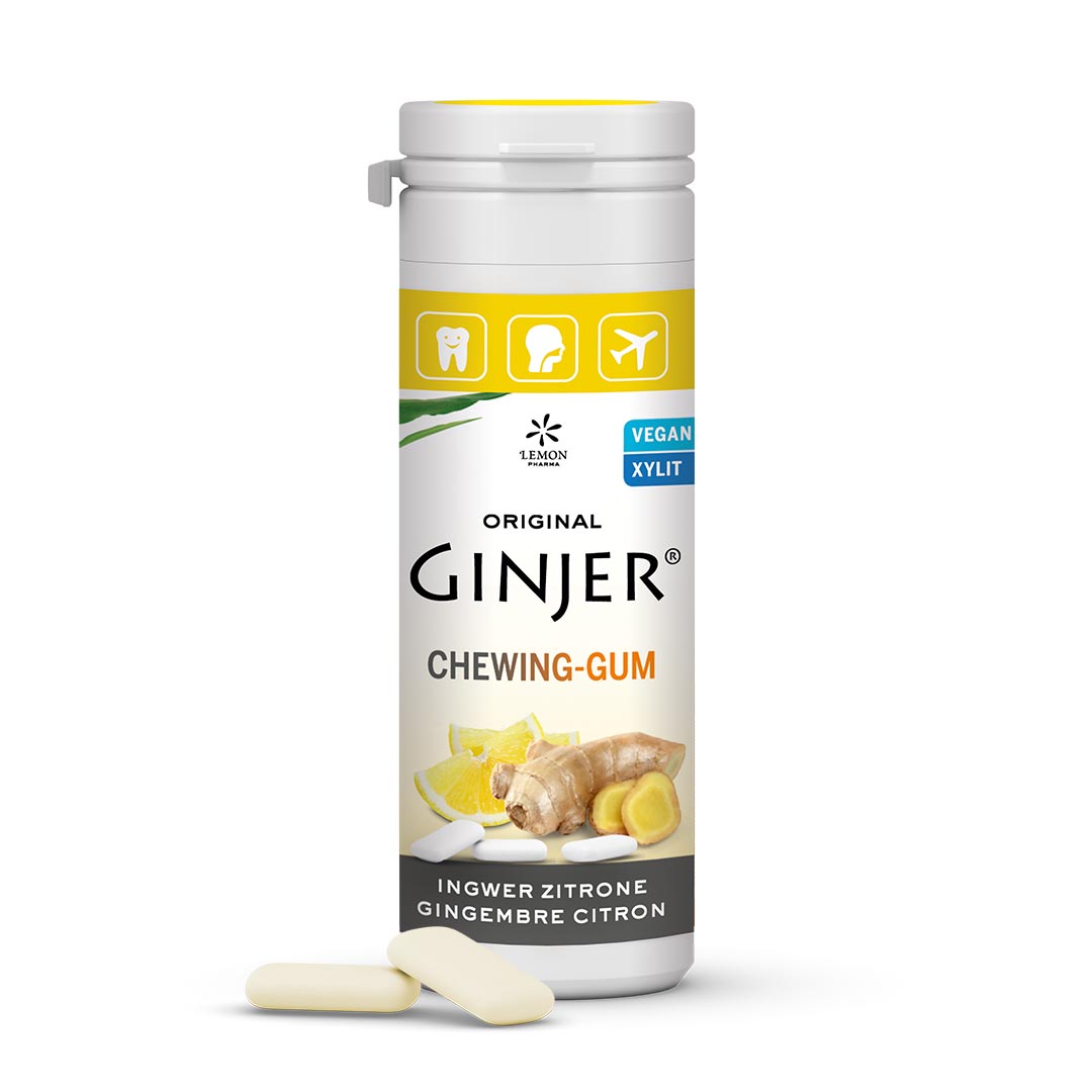 GINJER® ginger chewing gum lemon Lemon Shop