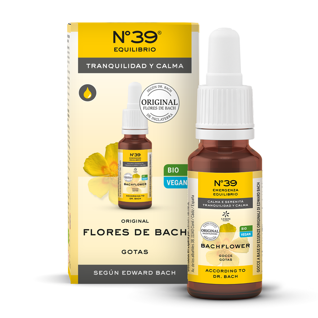 Flores de Bach Perlas Gotas Tranquilidad y calma Nr. 39 Nr 39 Equilibrio Emergency Lemon Pharma Dr. Bach 