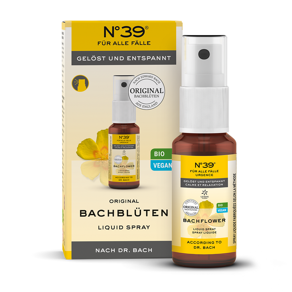 Bachblüten Nr. 39 Nr 39 Emergency Für alle Fälle Notfall Liquid spray Gelöst und Entspannt Lemon Pharma Dr. Bach