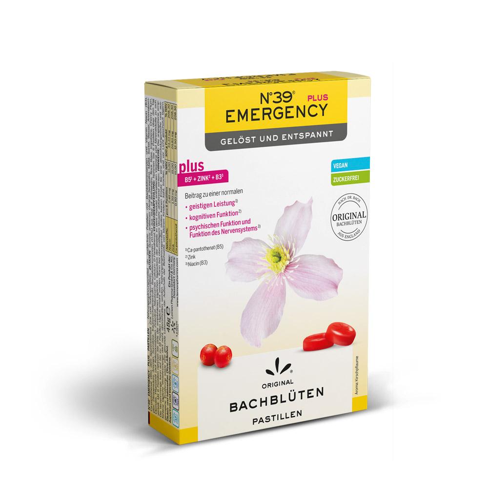 Bachblüten Nr. 39 Nr 39 Emergency Plus Pastillen Bonbons Vitamin B5, Vitamin B12, Vitamin C Lemon Pharma Dr. Bach