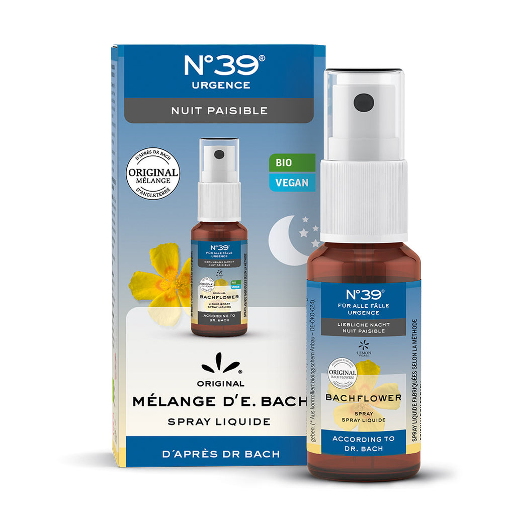 Mélange d’E. Bach Spray liquide Urgence Nr. 39 Nr 39 nuit paisible Lemon Pharma Dr. Bach