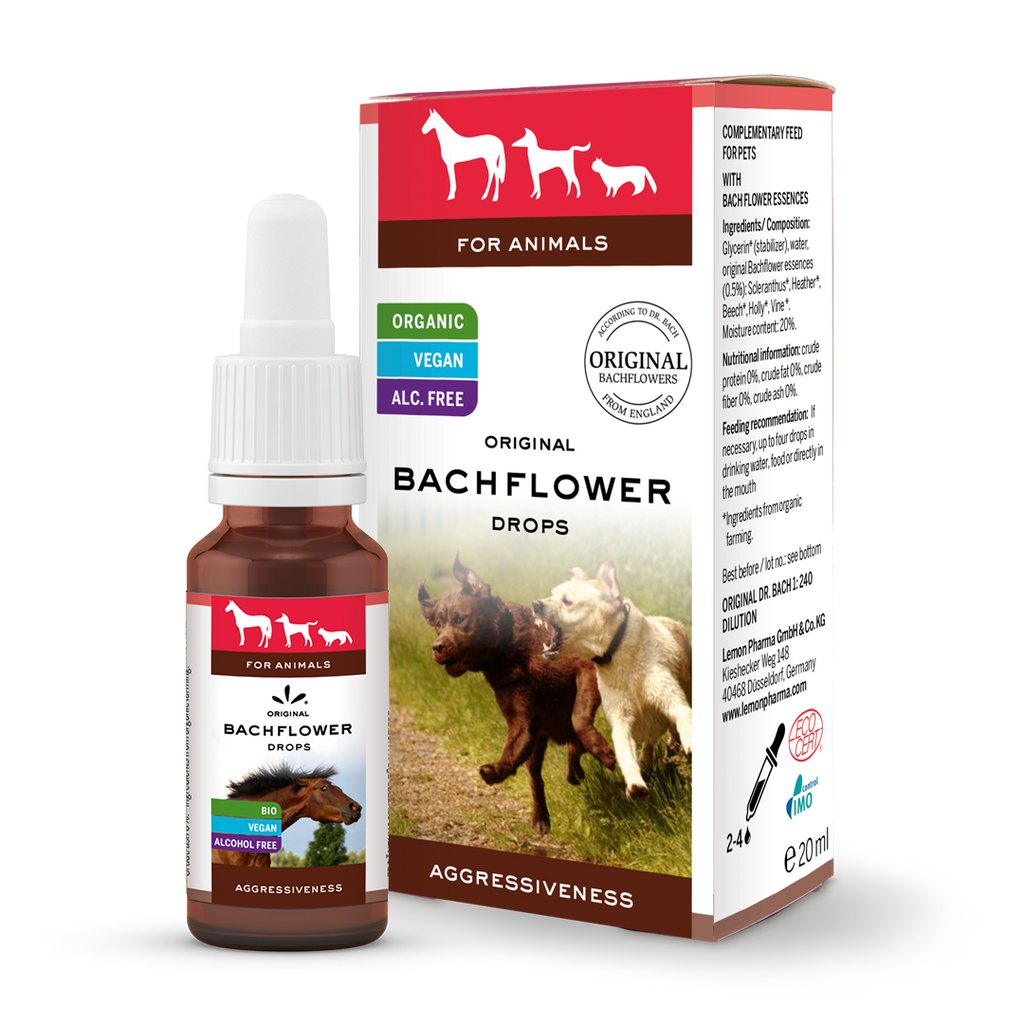 Bach flower pets animals drops agression Lemon Pharma